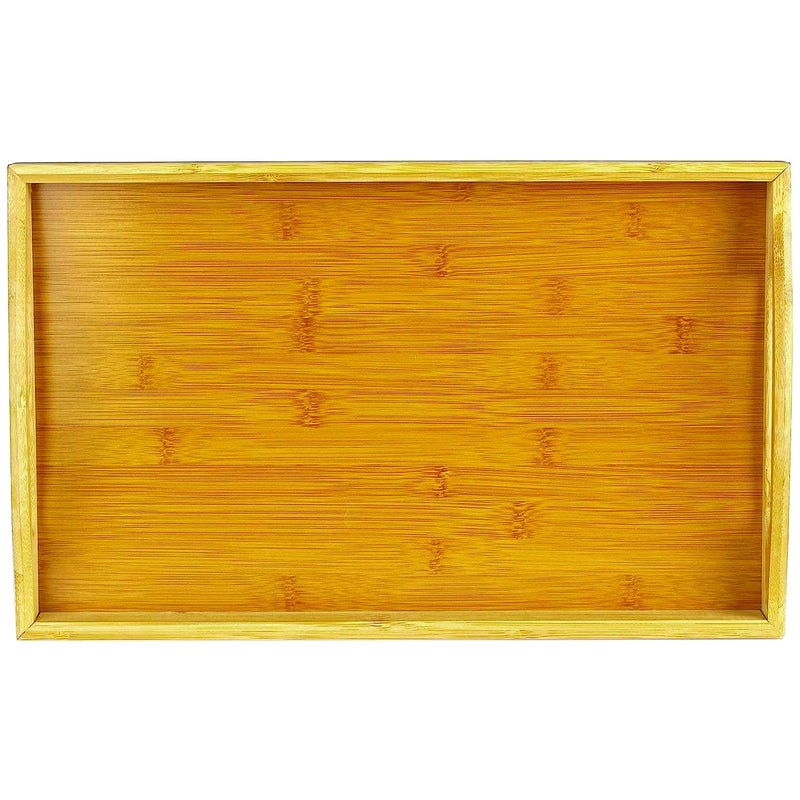 Home-it Tray with Large Handles - Bamboo Ottoman Tray, Great for Coffee Table, Couch, Tea, Bar, Breakfast, Dinner, or Any Food - Good for Parties or Bed for Eating (Home It) - Image 5
